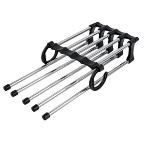Celana panjang 5-in-1 dapat diatur, celana panjang rak syal sabuk syal pemegang gantungan multifungsi Organizer lemari - Product Image 4
