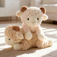 Peluche d'agneau marron clair personnalisée OEM/ODM - Jouet en peluche mouton moelleux personnalisé pour enfants et décoration de chambre d'enfant