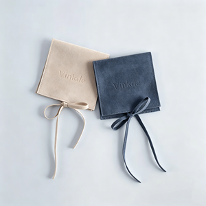 Eco‑friendly Square Velvet Drawstring <b>Jewelry</b> Storage Pouches Bulk Wholesale Embossed Logo Premium Velvet <b>Packaging</b> - Product Image 2