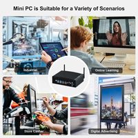PC Industrial con Windows 11 Pro, Mini PC sin Ventilador I5, 16 GB de RAM, 256 GB SSD, Core 2, RJ45 LAN, 2 HD, Pantalla 4K, Mini Computadora de Escritorio en Stock