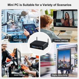 คอมพิวเตอร์อุตสาหกรรม Win 11 Pro I5 แบบไม่มีพัดลม มินิพีซี แรม 16GB SSD 256GB Core 2 RJ45 <span class=keywords><strong>LAN</strong></span> 2 HD รองรับจอภาพ 4K มินิเดสก์ท็อปคอมพิวเตอร์ มีสินค้าในสต็อก - Product Image 5