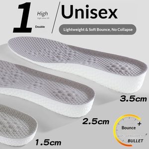Semelles intérieures rehaussantes de 7 cm, antibactériennes, désodorisantes, confortables, sportives, hautement élastiques, absorbant les chocs et le transpiration - Product Image 2