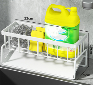 Multifunction Punching-free Sink Caddy With Removable Drip <strong>Tray</strong> <strong>Kitchen</strong> Sink Sponge Holder with Self-draining <strong>Tray</strong> - Product Image 2
