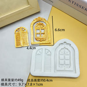 Molde de Silicona para Fondant con Forma de Ventana de Castillo de <span class=keywords><strong>Princesa</strong></span>, Moldes para Galletas y Chocolate con Forma de Flor, Moldes para Repostería, Kit de Decoración de Pasteles - Product Image 6