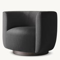 Ensembles d'ameublement de luxe OEM Chaise pivotante Austin Base en métal Module de salon Canapé simple Fauteuil souple tout compris