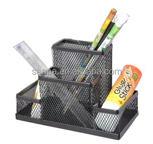 <span class=keywords><strong>Organisateur</strong></span> de <span class=keywords><strong>bureau</strong></span> en métal de haute qualité 2026, populaire, avec porte-stylos et porte-notes en maille - Product Image 4