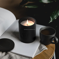 Jars cylindriques en ciment de luxe faits à la main, pots en béton pour la décoration de Noël à la maison, pour remplir des contenants de bougies en cire de soja