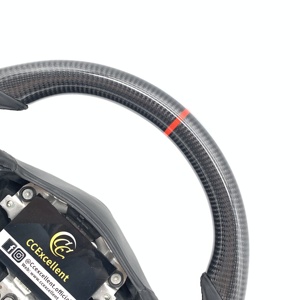 Volante de Cuero y Fibra de Carbono Real Personalizado CCExcellent para <span class=keywords><strong>Porsche</strong></span> Boxster <span class=keywords><strong>986</strong></span> 996 911 Turbo 993 GT2 GT3 Carrera 1997-2004 - Product Image 4