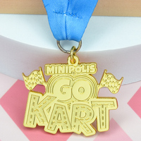 Médaille Souvenir Personnalisée en Alliage de Zinc Découpée par Moulage, Émail Souple, Thème Fête, Carnaval, Dessin Animé Hippopotame, Événement de Course de Karting, pour Vainqueur