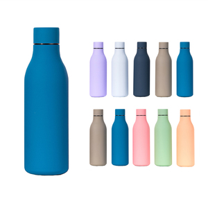 Bouteille d'eau incurvée en acier inoxydable 304 à double paroi de 350 ml/550 ml/750 ml, gourde isotherme portable pour sports de plein air et voiture - Product Image 5