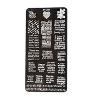 Modèle de tampon d'image d'art d'ongle en acier inoxydable kit d'estampage d'ongle outil personnalisé conceptions de gel d'art d'ongle plaques d'estampage