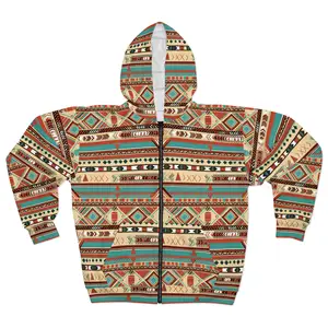 Full Print Hersteller Großhandel Herren Zip-up Hoodie Langarm Kapuzen jacke African Primitive Tribe Totem Sweatshirt Jacke