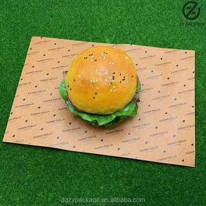 Papier d'emballage pour sandwichs, papier d'emballage pour hamburgers, papier d'emballage pour la restauration rapide, biodégradable, résistant à la graisse, personnalisé - Product Image 3