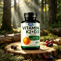 Gélules de Vitamine D3 et K2 Ingrédients Naturels Formule Végétale Qualité Supérieure Mélange de Vitamine K2