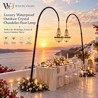 Lampe de sol en cristal imperméable haut de gamme pour l'extérieur, style minimaliste moderne, éclairage LED, idéale pour les mariages, les banquets et les galas annuels