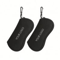 Étui portable pour lunettes de soleil et de lecture en néoprène souple avec logo personnalisé, style dessin animé, pour femmes et hommes - Utilisation promotionnelle