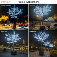 Árbol Artificial TOPREX con Luces LED Decorativas, IP65 Impermeable, Grado Comercial, Decoración para Jardín y Paisajes Exteriores