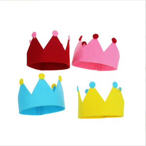 Venta directa de fábrica de corona de cumpleaños de fieltro brillante Linda barata - Product Image 4