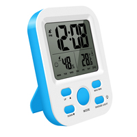 Réveil numérique simple avec écran LCD transparent, prévisions météorologiques et thermomètre