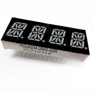 Display Alfanumerico di Alta Qualità a 4 Cifre 16 Segmenti da 0,39 Pollici Houkem-394D-A/BSR per Orologi - Product Image 3