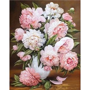 <span class=keywords><strong>Peinture</strong></span> Diamant Chenistory Vintage, <span class=keywords><strong>Bouquet</strong></span> <span class=keywords><strong>de</strong></span> Pivoines, Broderie Complète, Nature Morte Florale pour Décoration <span class=keywords><strong>de</strong></span> Salon et Maison - Product Image 3