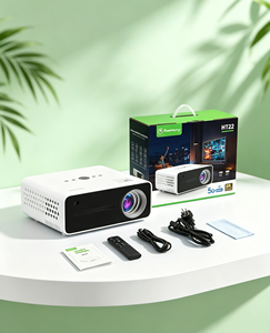 New HT22 Ultra HD 4K Smart <b>Android</b> Projector Complete White Remote Control For Household Room Use - Product Image 1