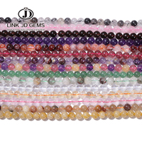 JD Wholesale Perles en pierre naturelle certifiées CNAS 4-12mm, Pierres de guérison en cristal, Améthyste, Quartz Rose, Couleur 100% Naturelle