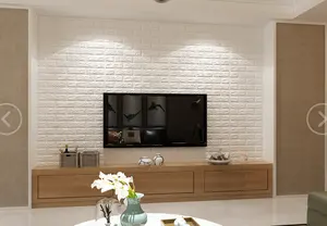 Adesivo de parede 3D autoadesivo anti-colisão clássico para quarto de casa em espuma de tijolo