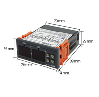Thermostat de chauffage avec sonde 12V 24V 220V pour réfrigérateur domestique, double régulateur de température numérique à STC-3008 sortie à deux relais