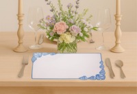 Mantel Individual de Lino Azul Cockle – Mantel Individual de Lino 100% Natural, Ecológico y Reutilizable para el Hogar y Restaurantes