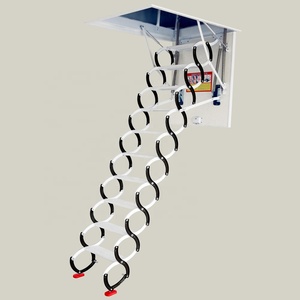 Échelle de grenier télescopique pliante en acier moderne à prix abordable, hauteur extensible de 3 <span class=keywords><strong>m</strong></span>ètres et capacité de charge de 300 kg - Product Image 1