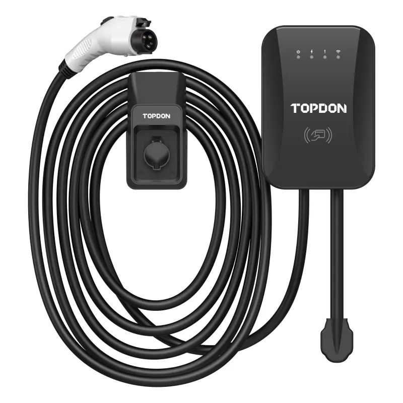 Fast topdon 11kw wallbox caja de pared coche eléctrico hogar Nivel 2 AC energía vehículo tipo 2 EV cargador estación de carga pila para coches