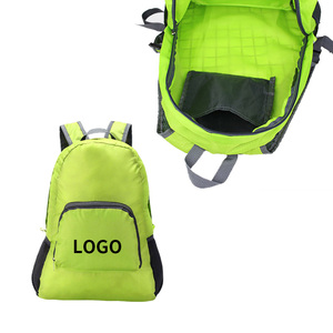 Foldable Backpack Green Large Capacity Durable Personalized Customizable Wholesale Backpack for Gift