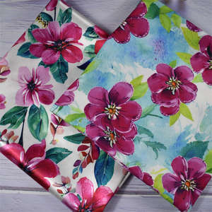 Palm Print Pastel Pink Nursery Palms Tropical Imprimé sur Pétale Signature Polyester <span class=keywords><strong>Tissu</strong></span> en mousseline de soie pour robe - Product Image 5