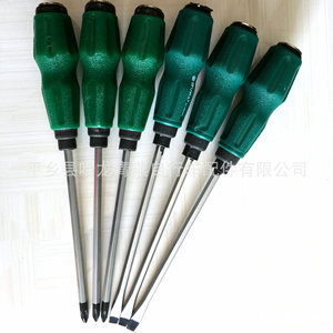 ไขควงหัวแบน ด้ามจับโลหะสีเขียว เครื่องมือซ่อมแซมสำหรับการถอดประกอบ DIY - Product Image 2