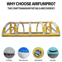 Terrain de football gonflable sur le sol AirFunPro en PVC personnalisable, installation facile, terrain de jeu à murs hauts, arène pour 20 personnes, pour adultes et enfants