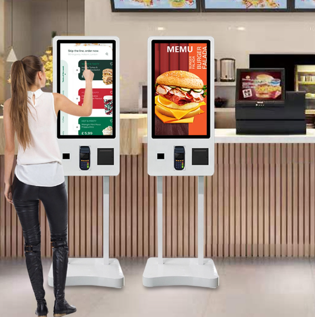 Hot Sale Fast Food Self-Service Ordering Kiosk 21.5 Inch Wall-Mounted Touch Screen Automatic Payment Kiosk for Restaurants