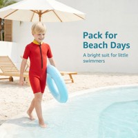 Combinaison de plongée pour enfants, combinaison de plongée en néoprène de 2mm pour garçons, maillot de bain une pièce séparé à manches courtes pour le surf et la plongée en apnée