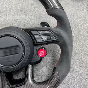 Volante Deportivo de Fibra de Carbono Real de Alta Calidad Personalizado para Audi A3 A4 A5 A6 A7 <span class=keywords><strong>RS3</strong></span> RS4 RS5 RS6 RS7 B8.5 Q3 Q5 Q7 - Product Image 2