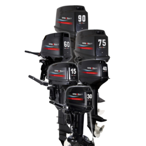 Moteurs de bateau à essence 9,9 CV à 2 temps à démarrage manuel avec système de direction facile - Product Image 1