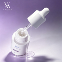 Bouteilles en plastique cosmétiques vides personnalisées de 20 ml pour soins de la peau, sérum, lotion et huile essentielle avec pompe compte-gouttes et finition mate/douce