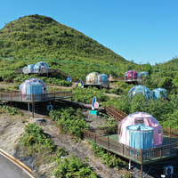 Ensemble de maison transparente en polycarbonate pour l'extérieur, dôme en aluminium, tentes d'exposition, dôme transparent en igloo