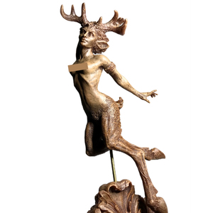 Su misura fatto a mano 8 ''orcih mitologia antiche leggende romane statuetta in resina bronzo placcato statua di fauno - Product Image 5