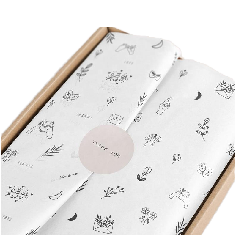 Custom Printed Coated Tissue Wrapping Paper for Clothing Shoes Gifts Socks Packaging for Screen Printing Single Side Resin