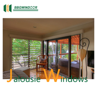 Lukliving jalousie aluminium résistant aux chocs Jalousie ghana Louvre moderne Patio fenêtre persienne de sécurité en aluminium fenêtre en verre