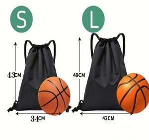 <b>Large</b> Capacity Outdoor Travel Drawstring Gym Sport <b>Bag</b> Waterproof Custom Logo Basketball Shoe <b>Bag</b> Polyester Promotional Price - Product Image 2