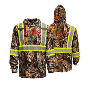 Haut de sécurité respirant haute visibilité à manches longues avec protection UV pour la construction, avec logo - Product Image 1