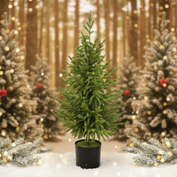 Sapin de Noël artificiel en PE 120 cm, décoration de sol pour intérieur et extérieur, arbres de Noël en pin et cyprès