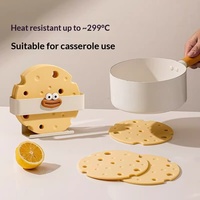 Sous-plat et dessous de verre en silicone, isolant thermique, anti-brûlure, résistant aux hautes températures, motif fromage, style créatif