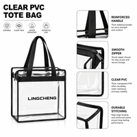 Sacs de plage en PVC transparent imperméables personnalisés pour maillots de bain, sacs fourre-tout de shopping avec poignée durable, vente en gros
